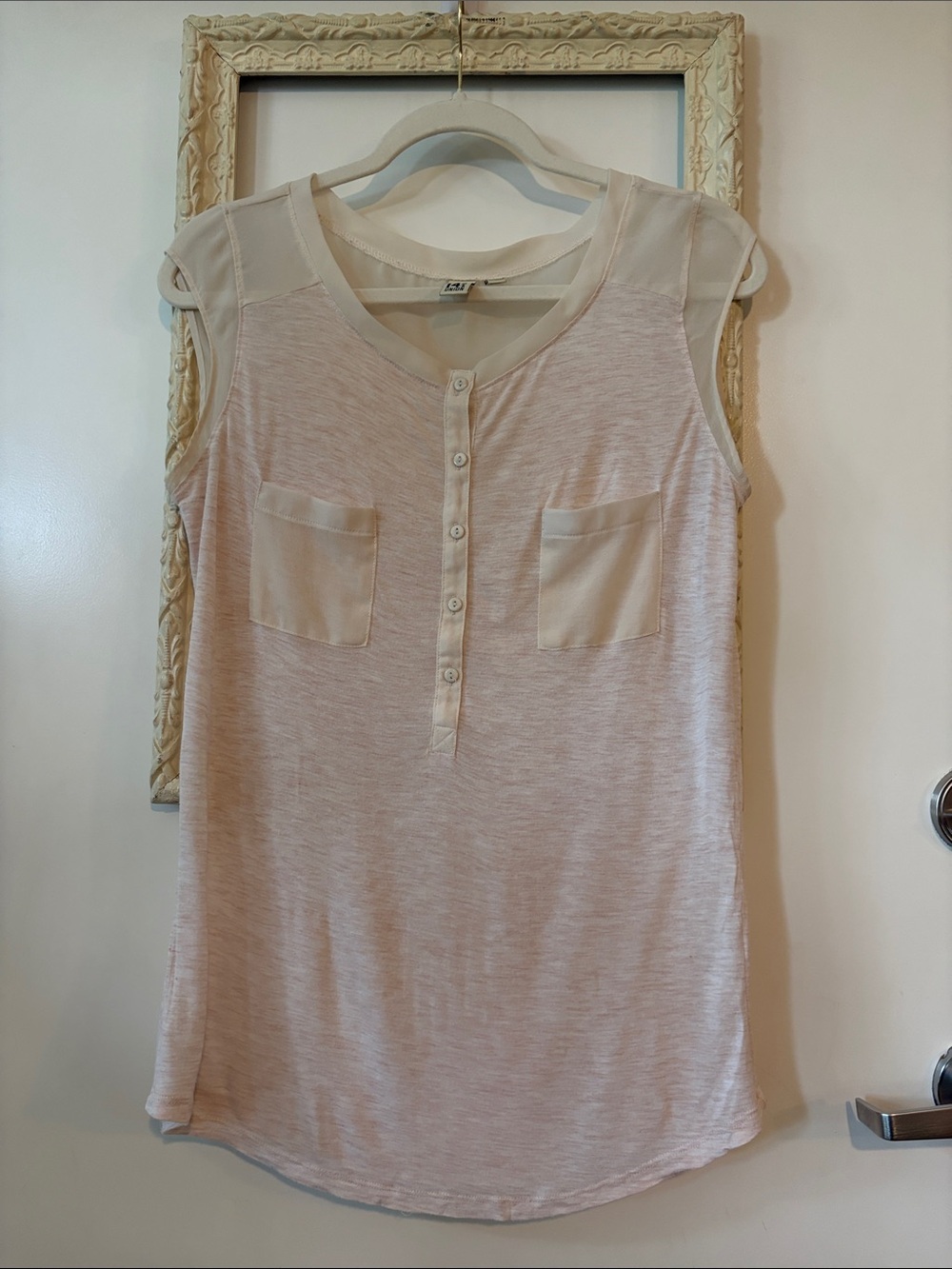 14th & UNION | Light Pink Sleeveless Henley Tank